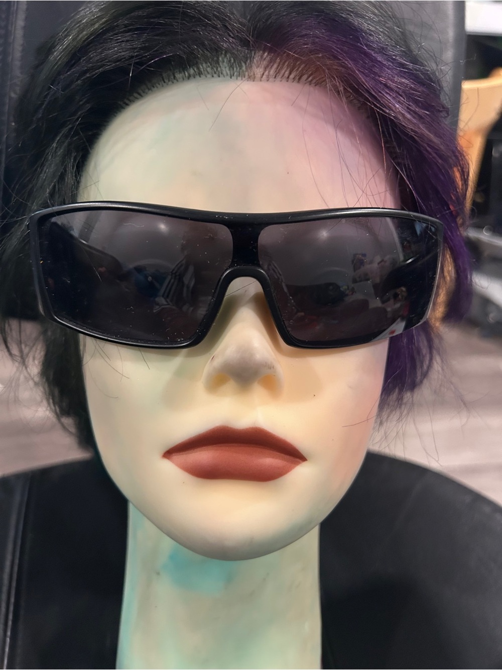 Zombie Eyes Black Wraparound Sunglasses